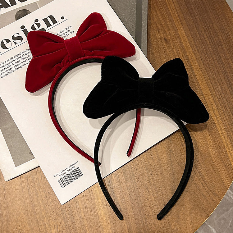 Wholesale Big red three-dimensional bow headband